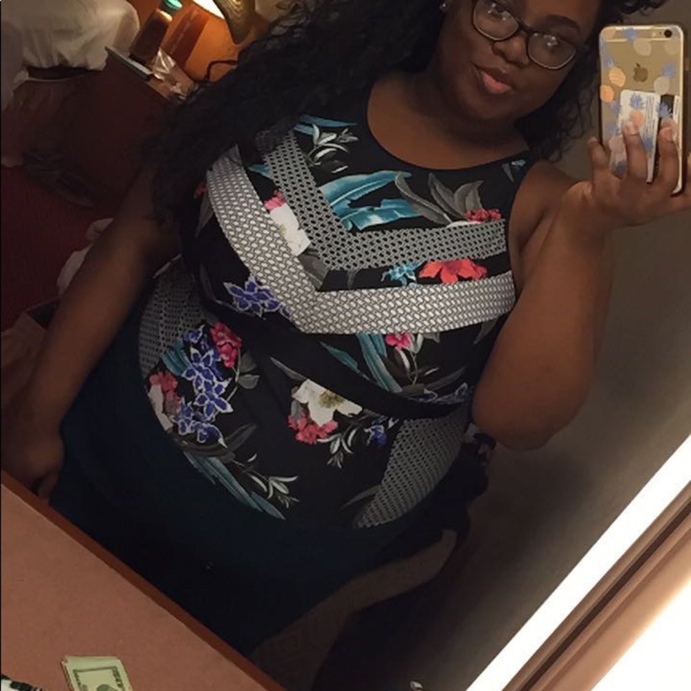 Floral Tank Top with Supportive Bra